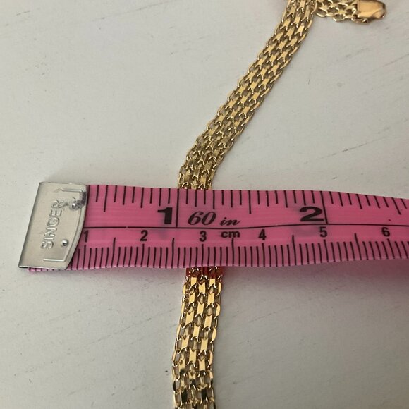 18k solid gold Bismark link bracelet NWT - Picture 7 of 8